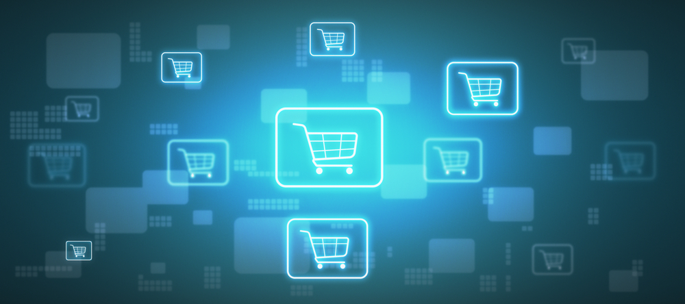 Digital shopping, image of shopping cart